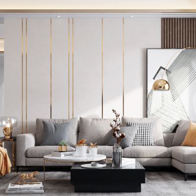 现代轻奢客厅餐厅