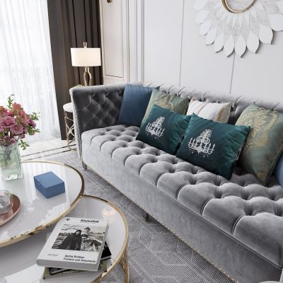 美式轻奢客厅餐厅