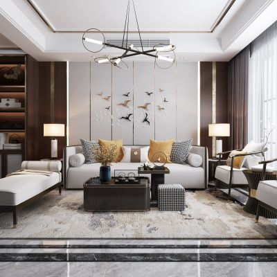 新中式客厅餐厅