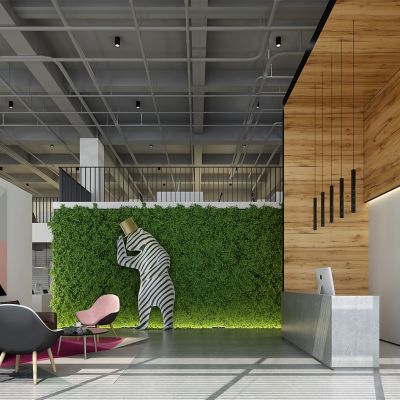 工業(yè)風(fēng)前臺(tái)大廳