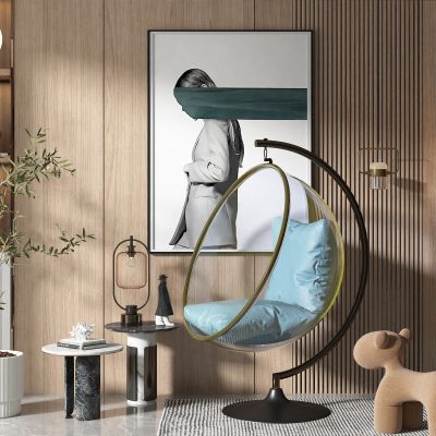 现代风格玻璃吊椅