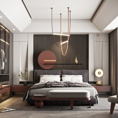 现代客厅沙发茶几组合