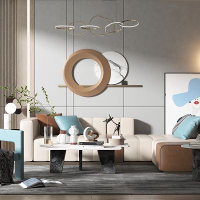 现代风格沙发茶几组合