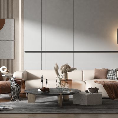 现代风格沙发茶几组合