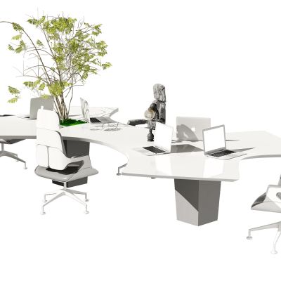 现代办公桌椅组合