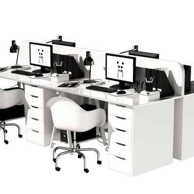 现代办公桌椅组合