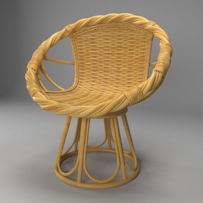 藤编椅3D模型
