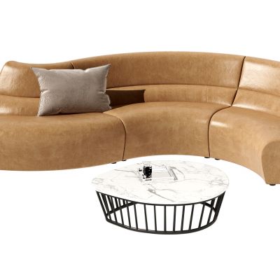 现代弧形沙发