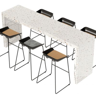 现代吧台吧椅组合