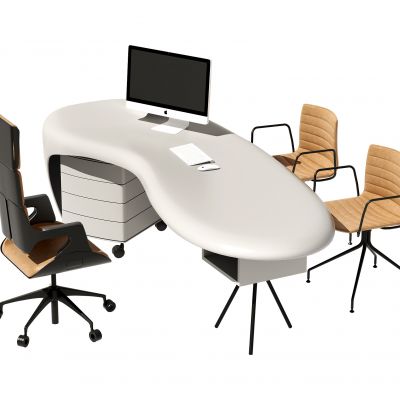 现代办公桌椅组合