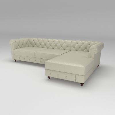 美式轻奢布艺沙发3D模型