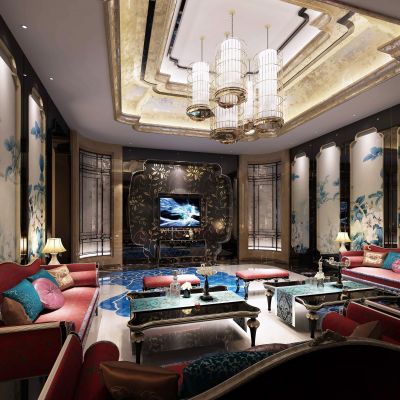 新中式古典奢华KTV包厢