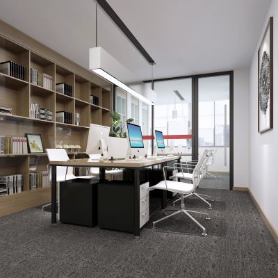 现代开敞办公室办公区