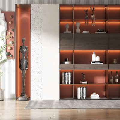 现代风格多功能书柜