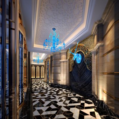 现代时尚夜总会酒吧过道前厅