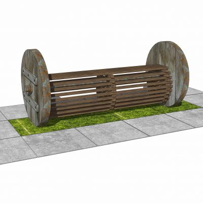 现代户外座椅公园景观座椅景观座椅乡村景观座椅SU模型