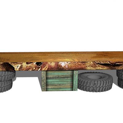 现代公园景观座椅户外景观座椅民宿景观休闲座椅SU模型