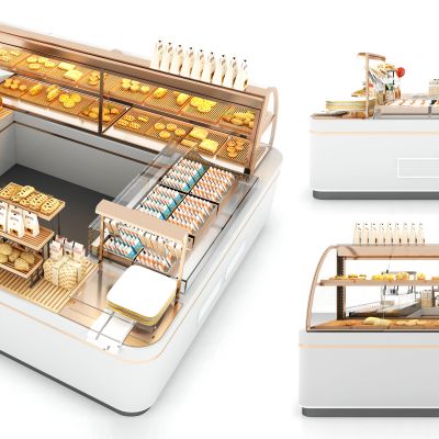现代面包蛋糕店组合货柜