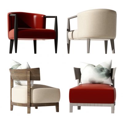 新中式单人沙发