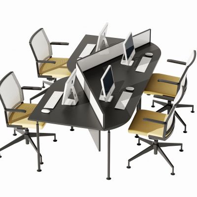 现代办公桌椅组合