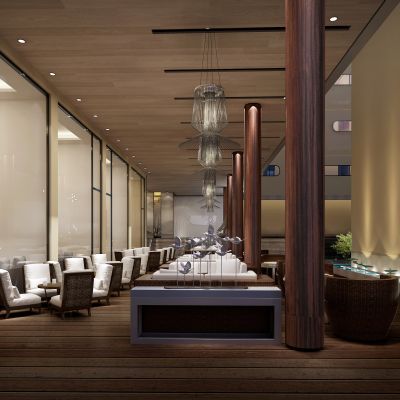 现代休闲酒店户外咖啡厅