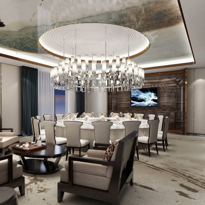 新中式中餐厅包厢