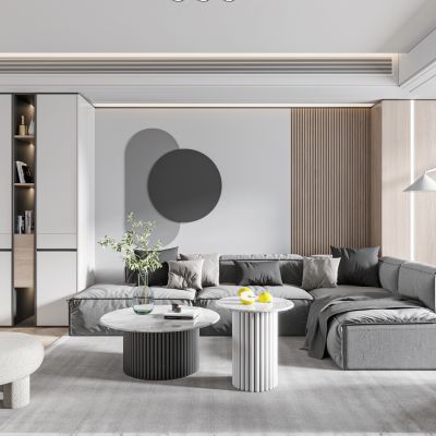 现代客餐厅，沙发，餐桌椅