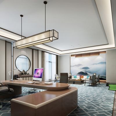 新中式领导经理办公室