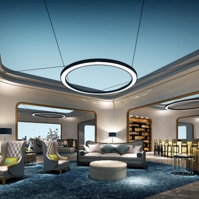 现代酒店大堂吧会客室