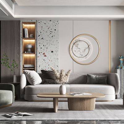 现代客厅，组合沙发