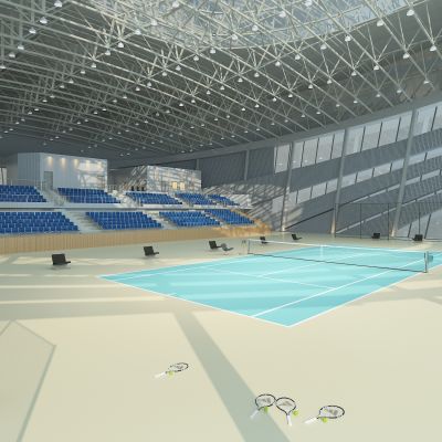 现代体育馆网球赛场观众席 