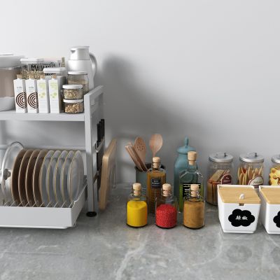 现代调料瓶 调料架