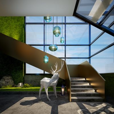 现代工业风酒店餐厅