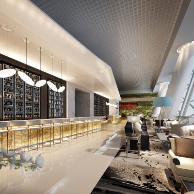 现代咖啡厅休息区