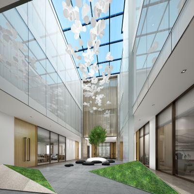 办公中庭休息区