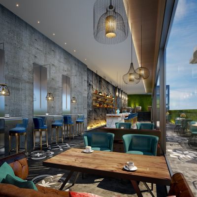 现代工业风咖啡厅