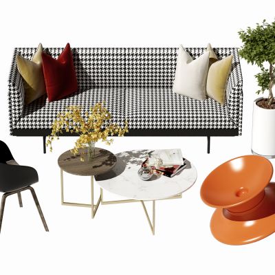 现代沙发茶几组合