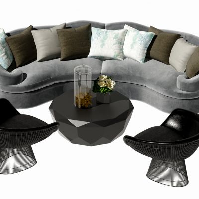 现代休闲沙发茶几组合