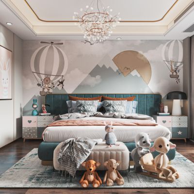 现代儿童卧室