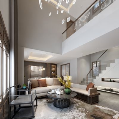 新中式客厅餐厅