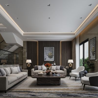 新中式客厅餐厅