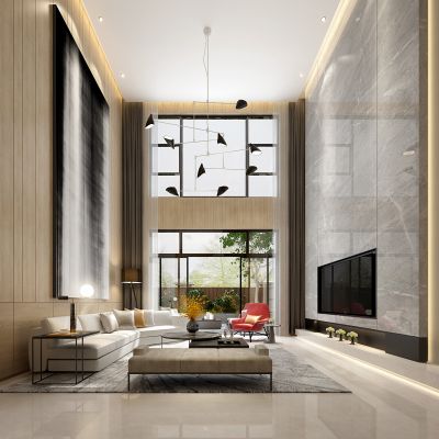 新中式客厅书房