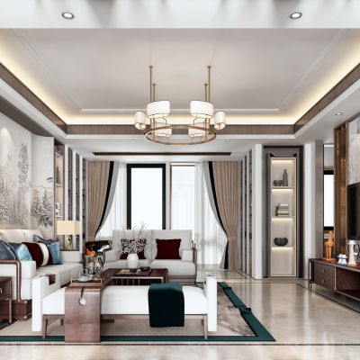 新中式客厅餐厅