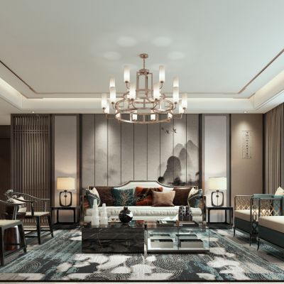 新中式客厅餐厅