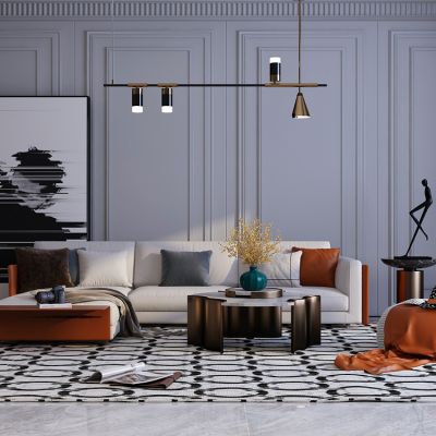 现代沙发茶几组合