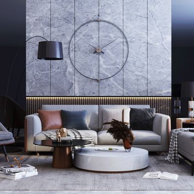 现代轻奢沙发茶几组合