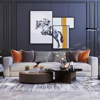 现代轻奢沙发茶几组合