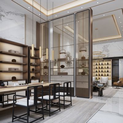 新中式客厅书房