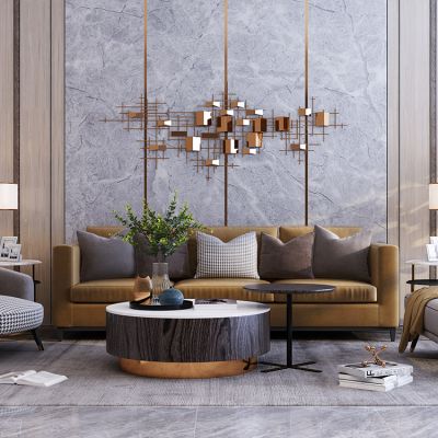 现代轻奢沙发茶几组合