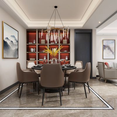 新中式客厅餐厅